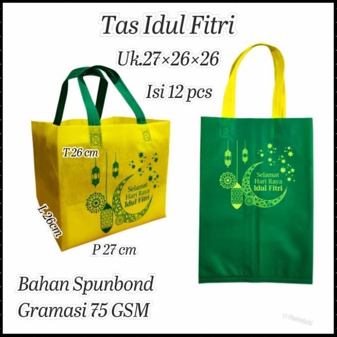 

Ready Stock] Goodie Bag Idul Fitri / Tas Lebaran Idul Fitri Spunbond Bukan Paperbag - Kuning