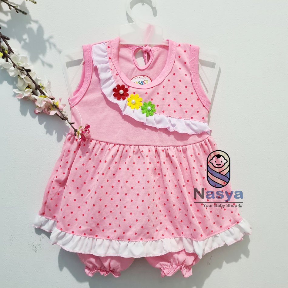 [N-064] Baju Bayi  Perempuan Setelan gambar strawberry / baju bayi MURAH