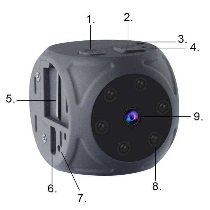 Sailvde Action Cam Kamera Mini Tersembunyi Serbaguna kamera pengintai kamera spy 1080P - MD21 ( Al-Yusi )