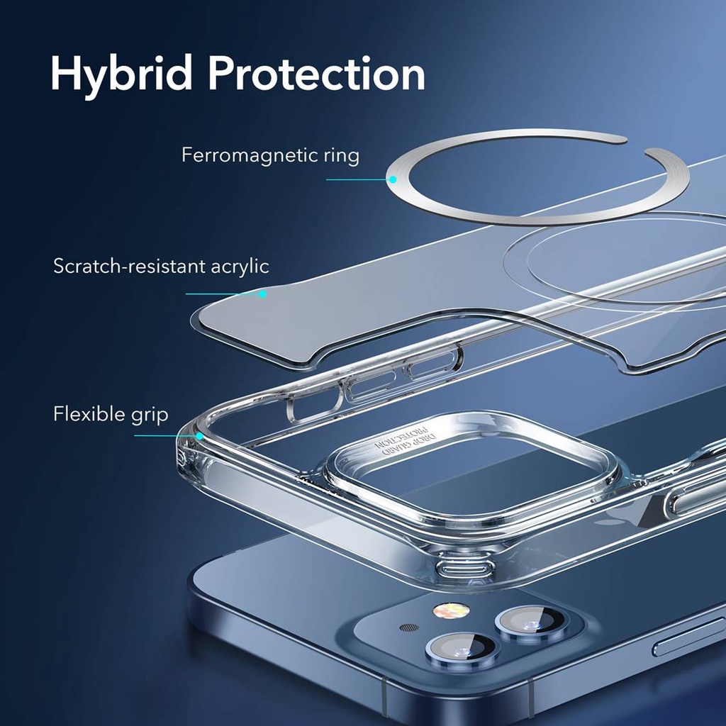 [ TOMCASES ] MAGSAFE CASE IPH / MAGSAFE CASE IP MAGNET CLEAR HYBRID BUMPER CASING FOR IP 7 - 13 PROMAX