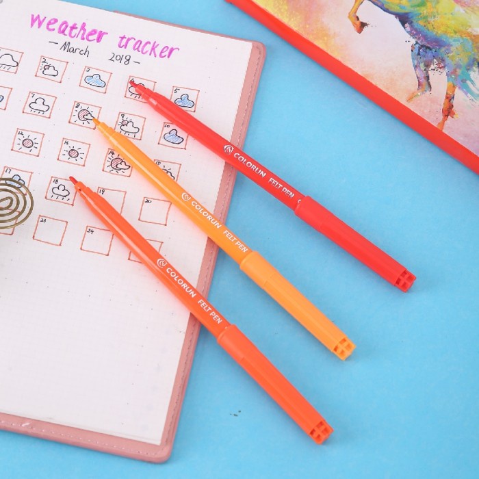 

Kusus Hari Ini Spidol Deli Felt Pen Colorun 24 Warna - Ec10020 Trendi