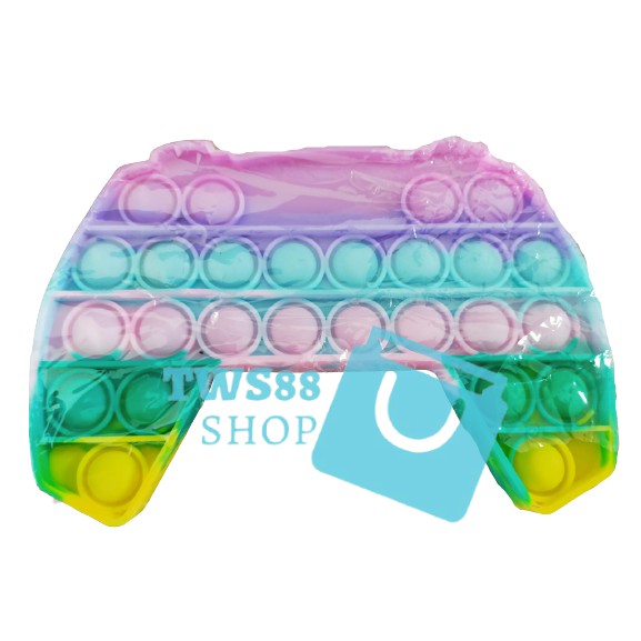 Push Bubble Fidget sensory Pop It Toy Mainan Anak untuk Penghilang Stress-Gamepad