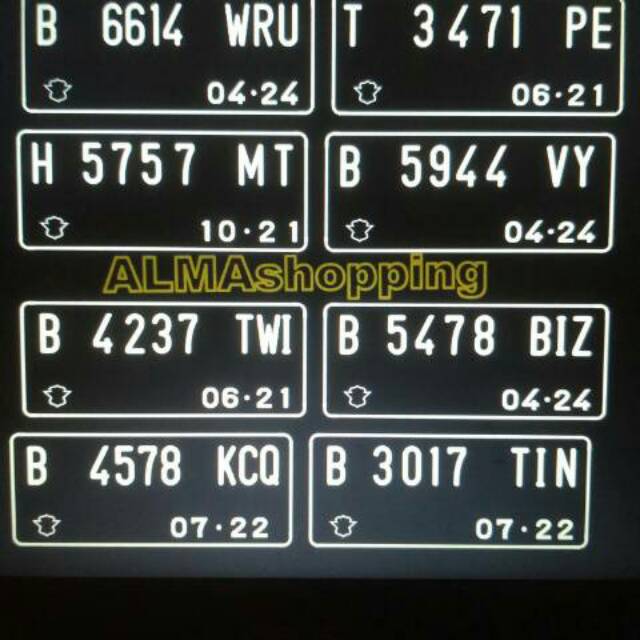 PLAT NOMOR MOTOR CUTTING STIKER ANGKA SAJA | CUTTING STICKER PLAT MOTOR