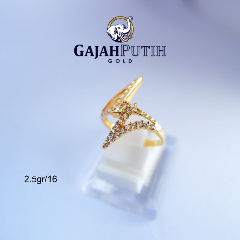 2,5gr Cincin Model Permata Emas Asli kodeO12516