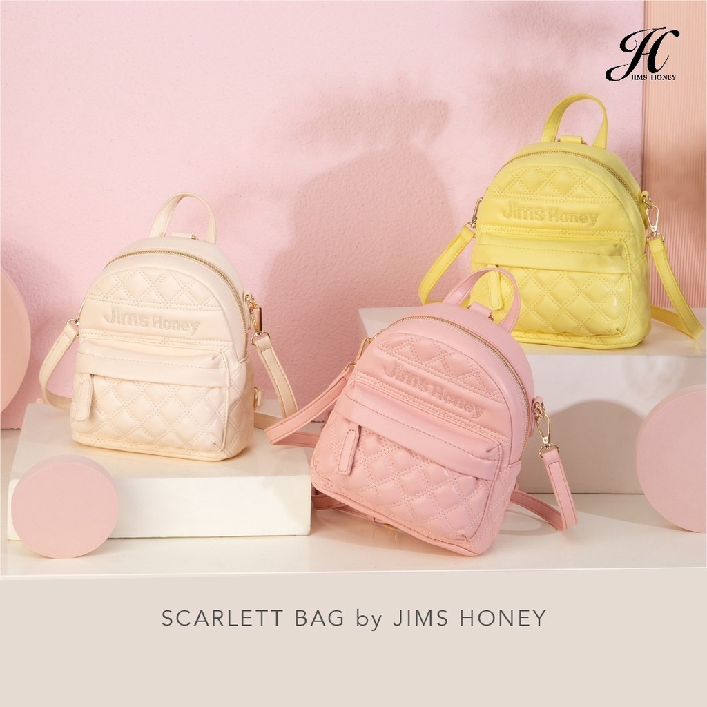 tas ransel mini backpack korea Jims Honey Scarlet Bag | backpack wanita import  original | backpack 