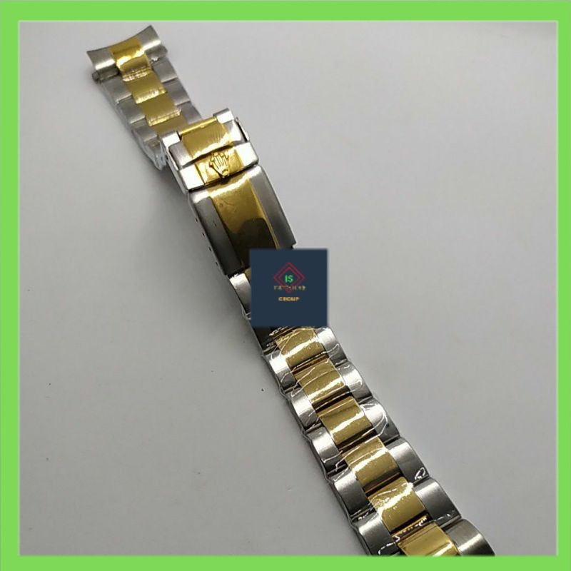 STRAP TALI JAM RANTAI ROLEX DAYTONA GOLD KOMBINASI SILVER MANTAP