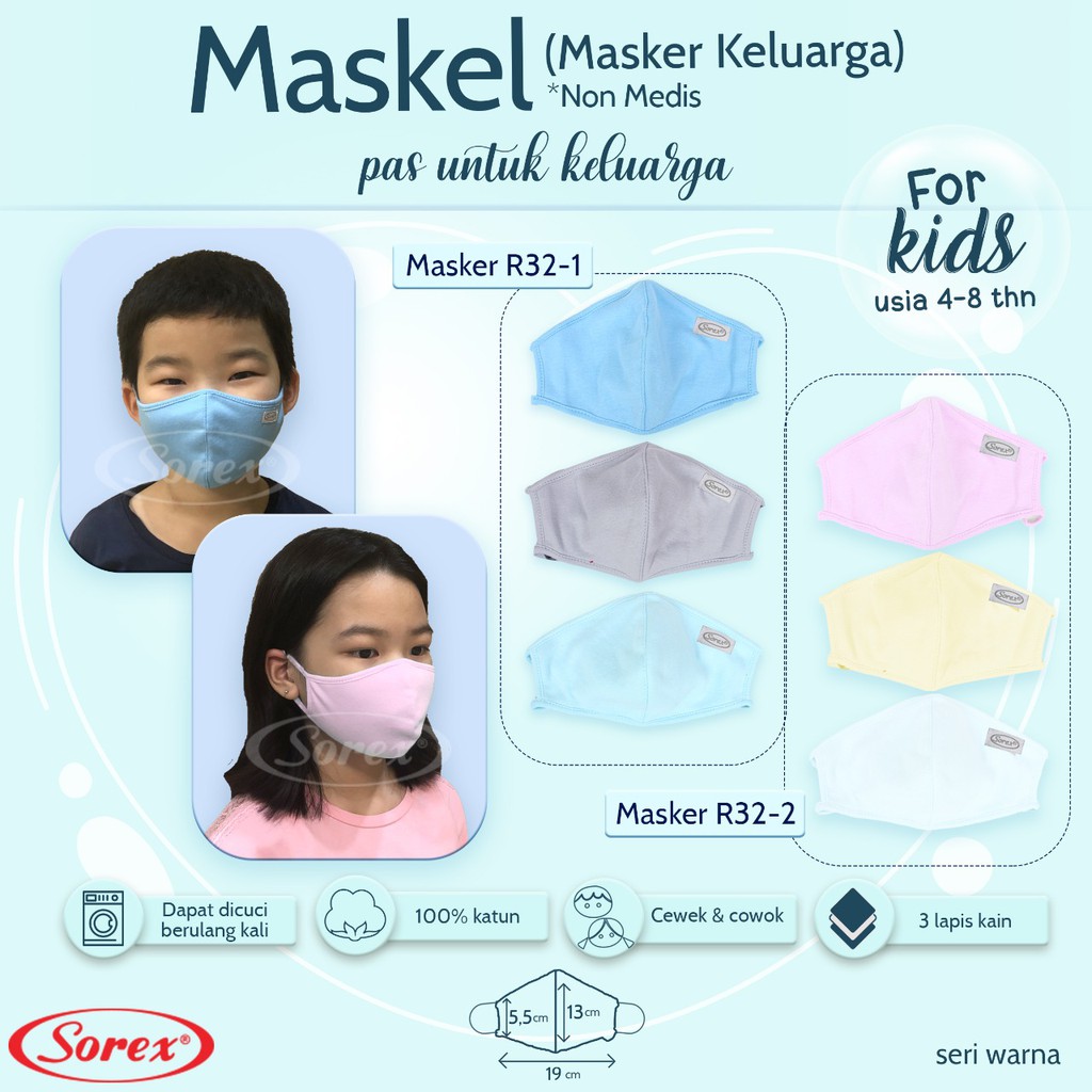 MASKER KAIN SOREX NON MEDIS OBRAL