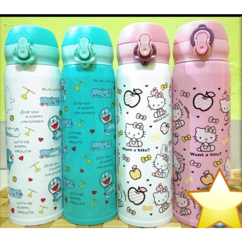 Medan termurah Karakter Mikey Paris HK &amp; Doraemon Termos Air panas atau dingin 500ML