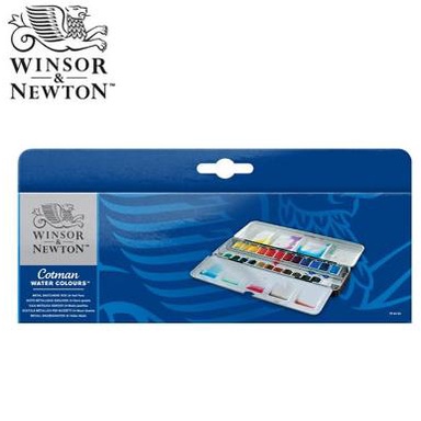 

[COD] Watercolours Metal Sketch Box - 24 Half Pans (Winson & Newton Cotman) TERJAMIN Kode 1257