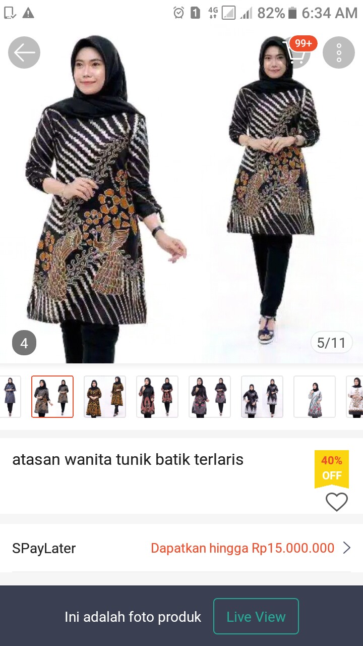 Atasan Wanita Tunik Batik Terlaris
