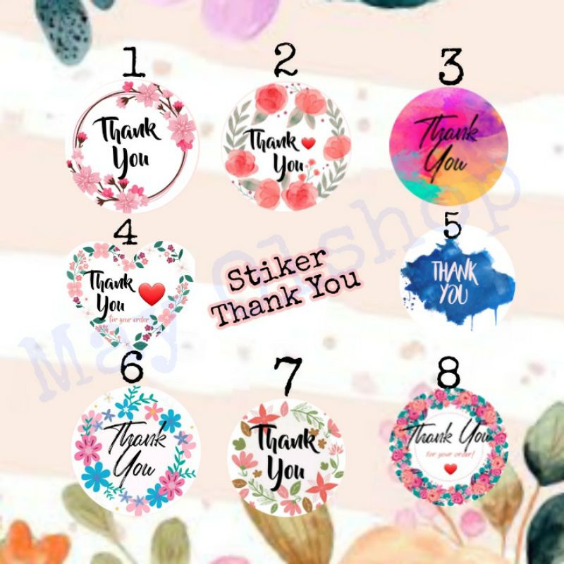 

Stiker Thank You Stiker Packing Stiker Terima Kasih Stiker Segel❤