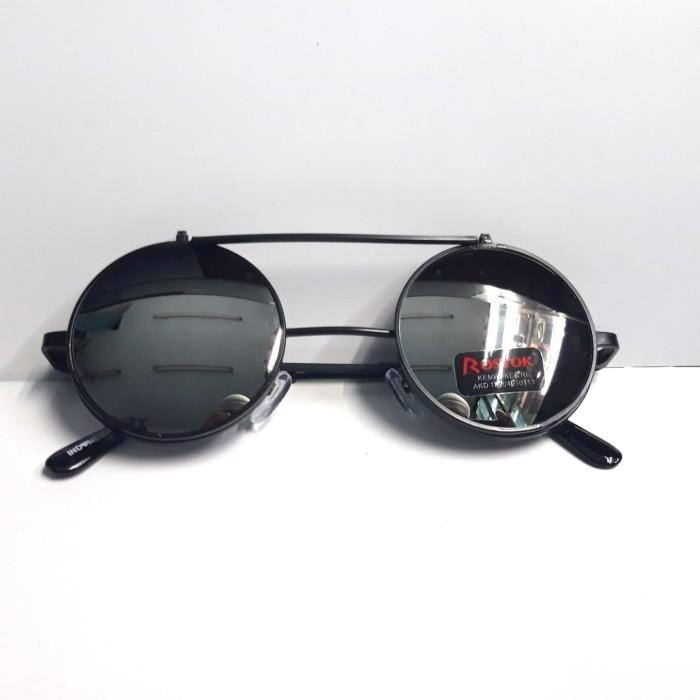 kacamata boboboho clip on hitam silver kacamata retro bulat boboho