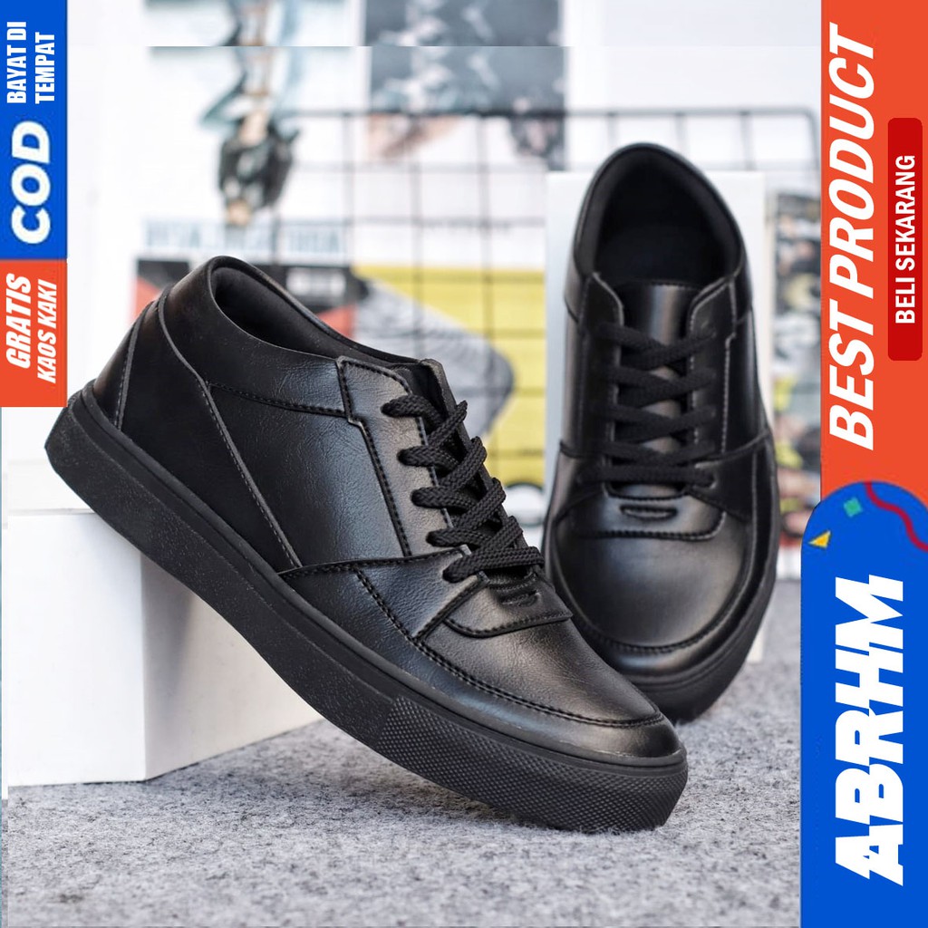 ROBERT- Sepatu Sneakers Pria Sepatu Pria Casual Kulit Syntetic Premium Sepatu Kasual Semi Formal Kerja Kuliah Kondangan Sepatu Gaya Santai Keren Kekinian Murah Terlaris