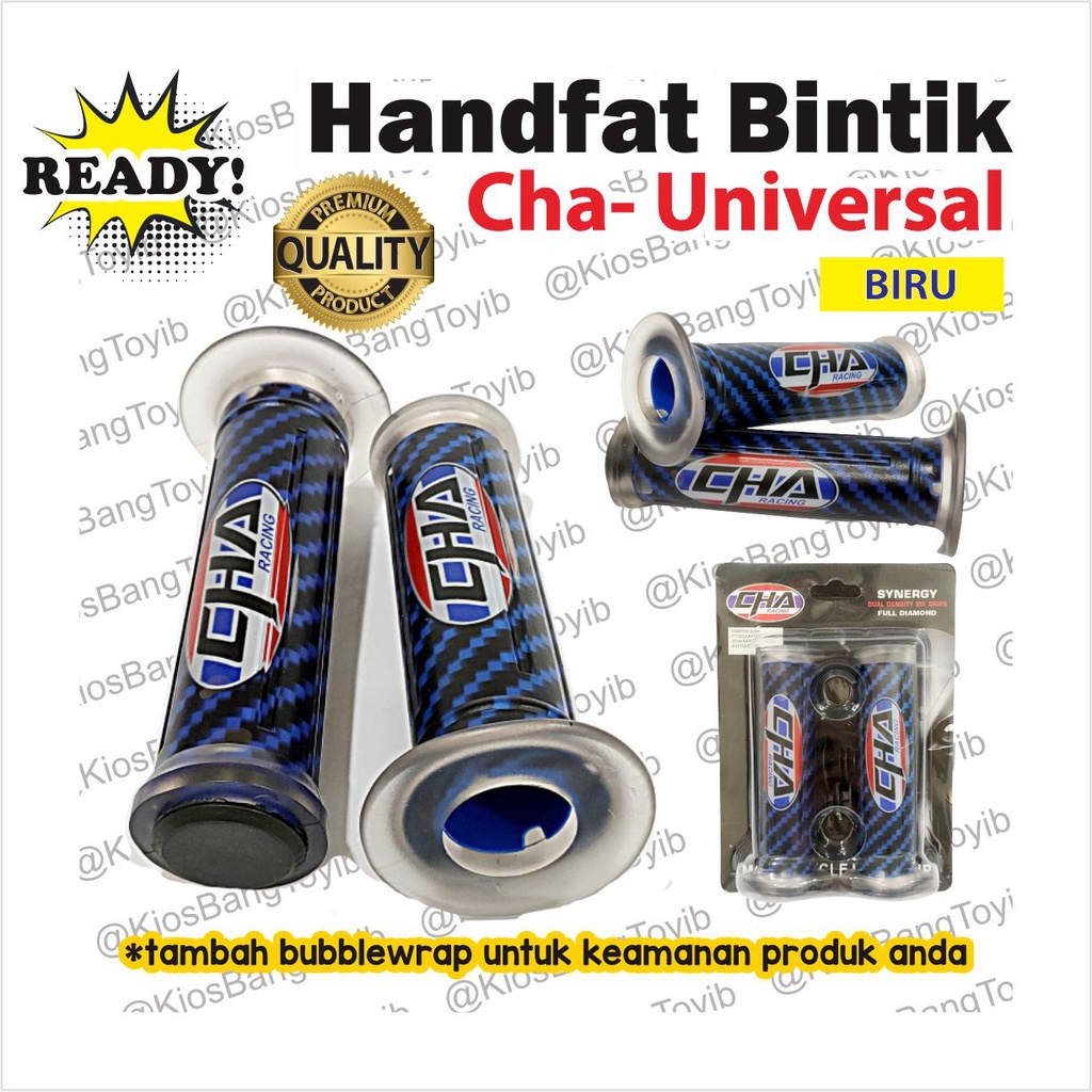 Handfat Handgrip Karbon Karet Stang Bintik Transparan Universal (CHA)