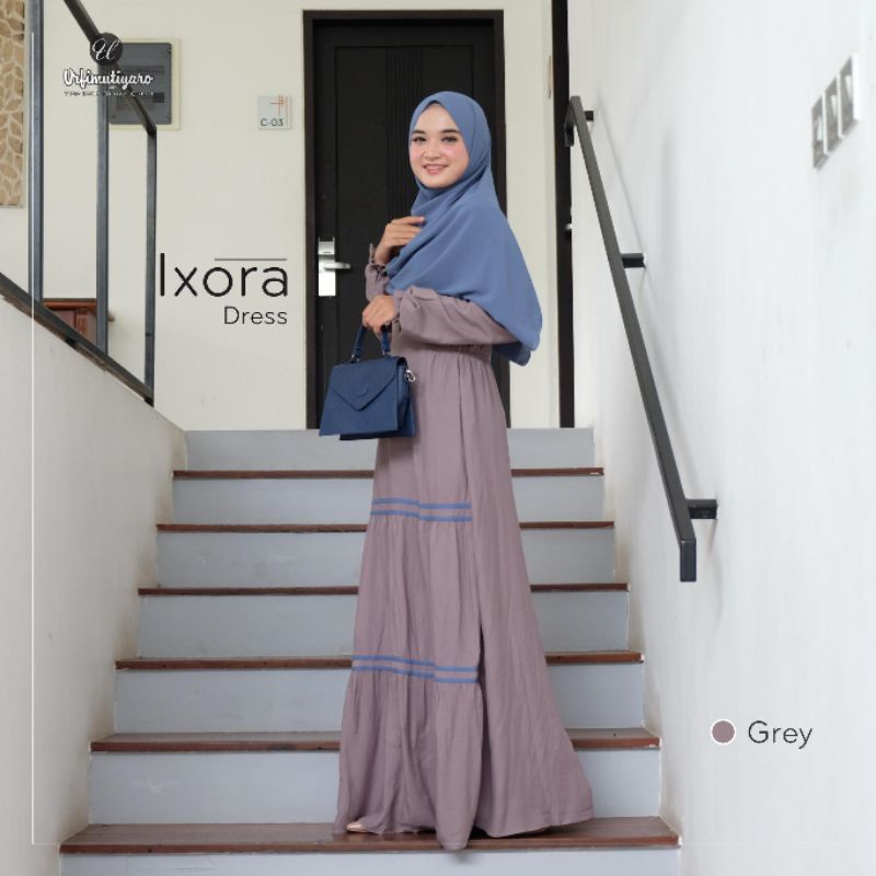 URFIMUTIYARO IXORA DRESS GAMIS ONLY RAYON VISCOSE POLOS ADEM DAILY TRAVELLING CASUAL