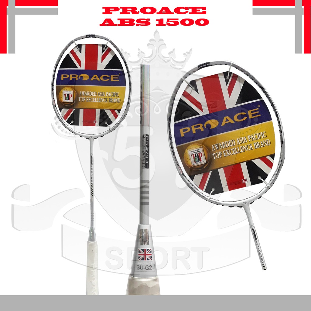 Raket Badminton Pro Ace ABS 1500 Original Bonus Komplit