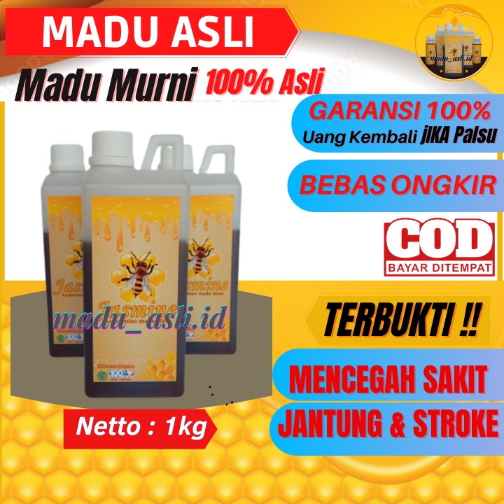 

Madu Asli Madu Murni Asli 100% Tanpa Campuran Madu Honey Hutan Nusantara Asli Sumbawa Madu Jasmin Multiflora Asli Dari Sarang Madu Herbal Untuk Lambung Obat Batuk Berat 1kg / Label MS02