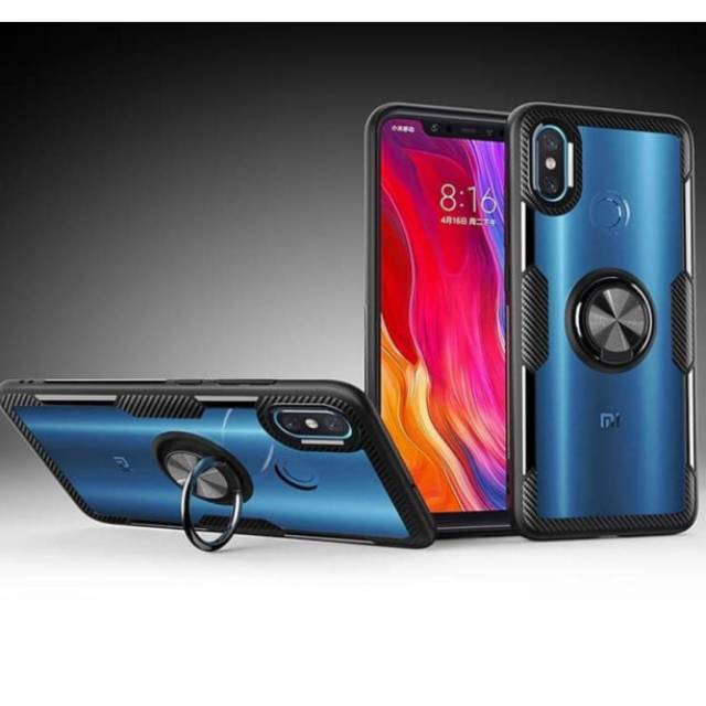 Case Xiaomi Mi8 - Fuse Carbon Stand Holder Ring Casing Xiaomi Mi8 SC