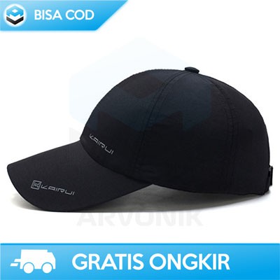 TOPI BASEBALL POLOS DISTRO PRIA WANITA BAHAN RAFEL KAIRUI MZ237 HITAM