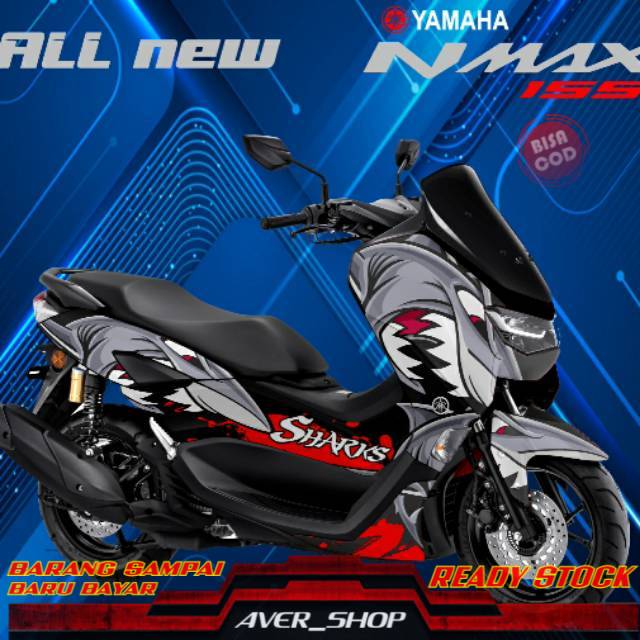 Decal new nmax 2020 full body Sticker variasi nmax 2020 full motif Stripign new nmax Stiker motor