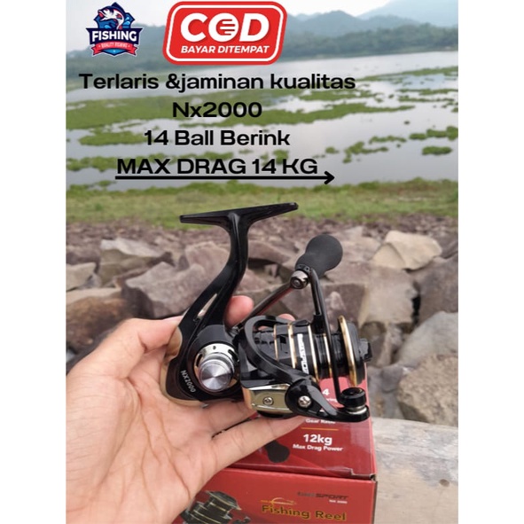 Reel Metal 2000 Gold Sharking NX2000 Gulungan Pancing