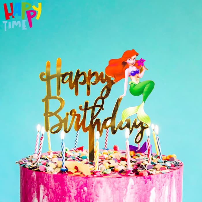 CAKE TOPPER ACRYLIC KARAKTER HAPPY BIRTHDAY HIASAN CAKE TOPPER MURAH