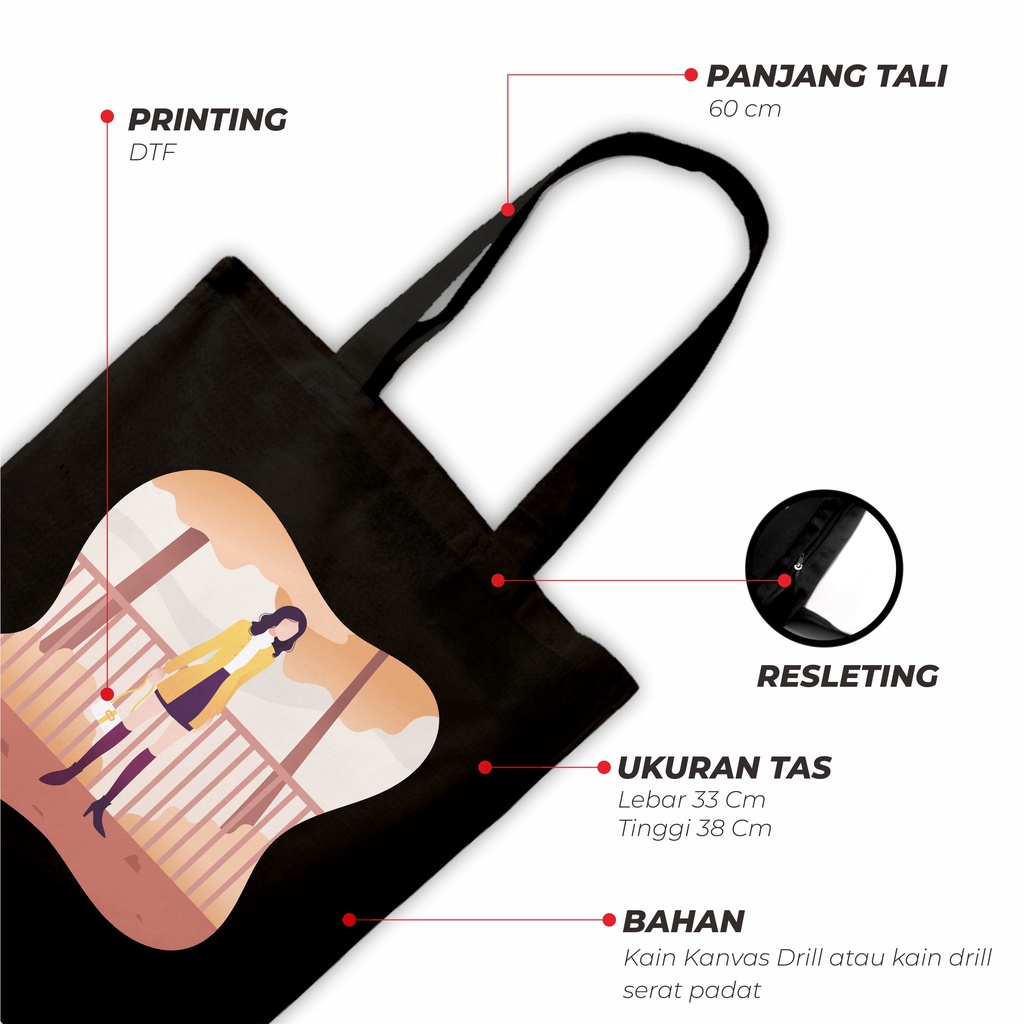 Sevine Totebag Tas Wanita Tote bag Resleting Girl Black Series - CG6