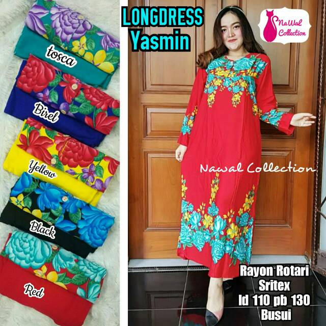 Daster Ibu Hamil Dan Menyusui Model Gamis Long Dress Daster Tidur Kain Ademm