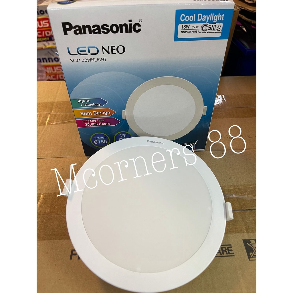 Panasonic Downlight LED NEO SLIM INBOW 18 Watt Bulat Putih / Kuning / Natural