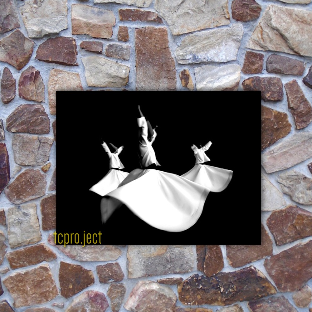 TARI SEMA SUFI POSTER - DEKORASI POSTER KAYU