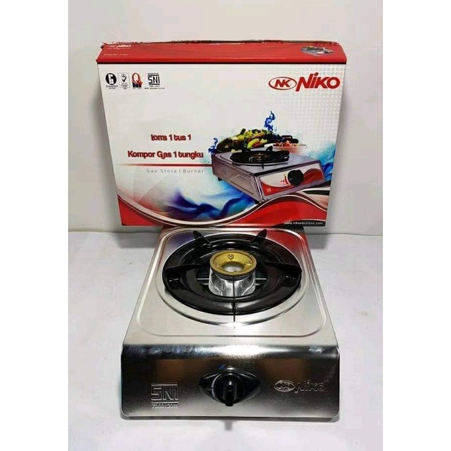 KOMPOR GAS LPG 1 TUNGKU STAINLESS STEEL / KOMPOR GAS 1 TUNGKU  / KOMPOR NIKO NK 100A / KOMPORNIKO