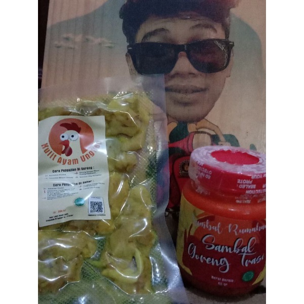 

paket kulit ayam + sambel 200gram