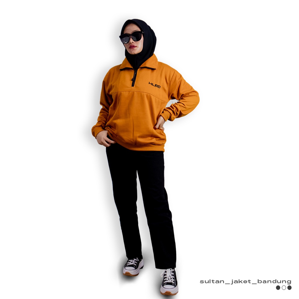 Holyrider Turtleneck Zipper  Mustard Blue Nevy II Sweater kerah tinggi trendy