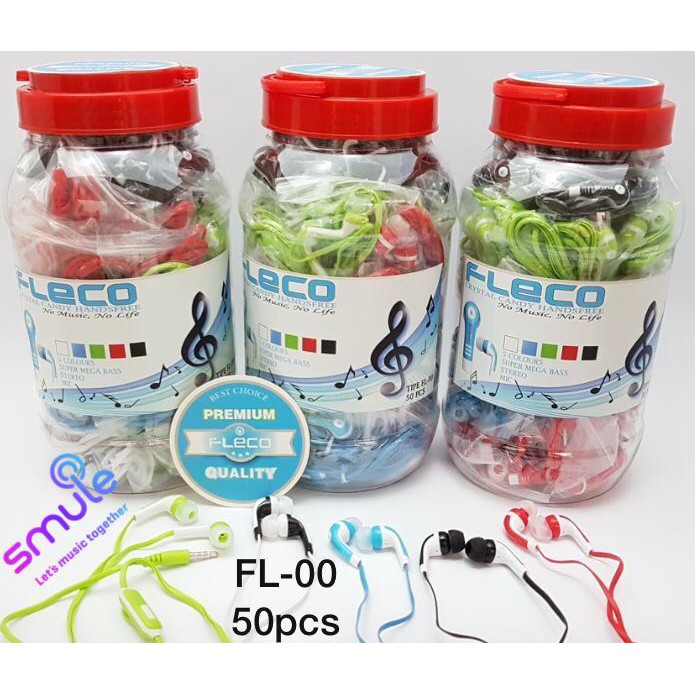 1TOPLES~HANDSFREE earphone FLECO FL-00 / FL-11 PERTOPLES ISI 50 PCS (EARPHONE FL55 ISI 25 1TOPLES)