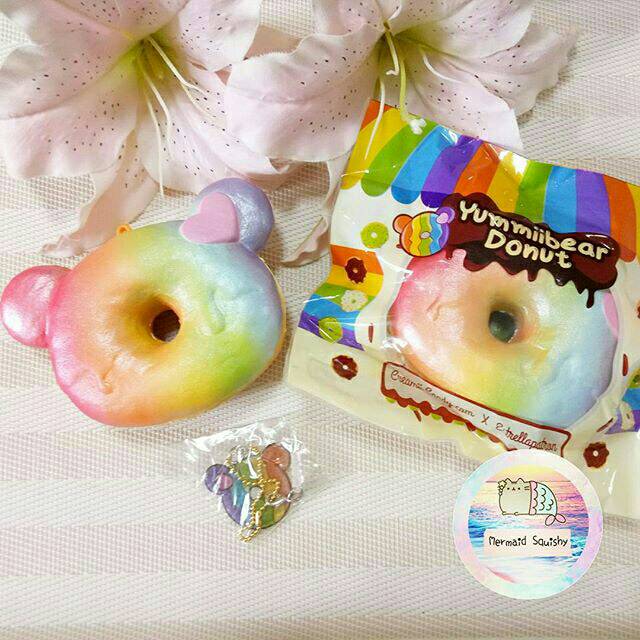 FLASH SALE BRAND NEW PuniMaru Creammiicandy Yummiibear Rainbow Donut Squishy