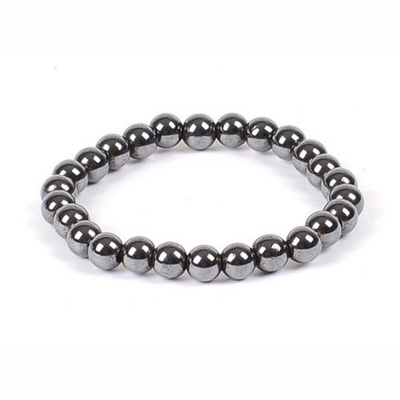 Gelang kesehatan Perawatan Biomagnetik Hitam Hematit Magnet Menurunkan Berat Badan Bracelet