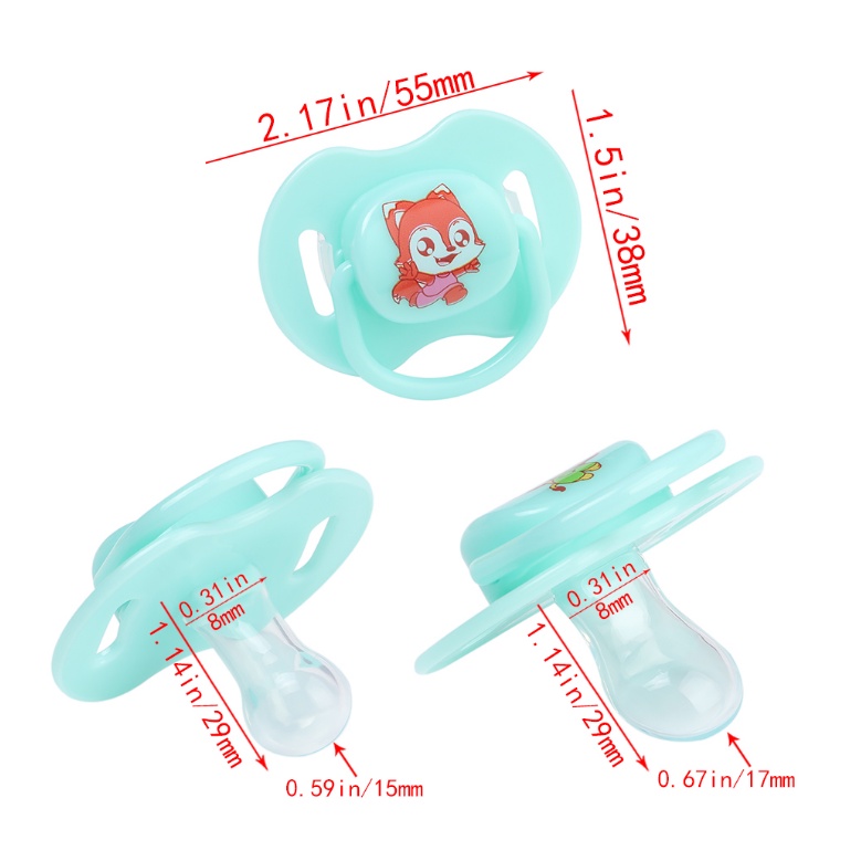 Baby Pacifier Set Chain Baby Cartoon Silicone Teether Pacifier