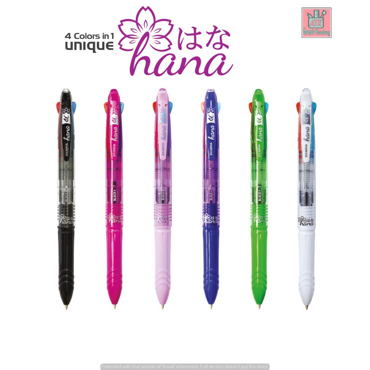 

Pulpen / Pena Multi Fungsi Zebra Hana 4C Color Semua Warna