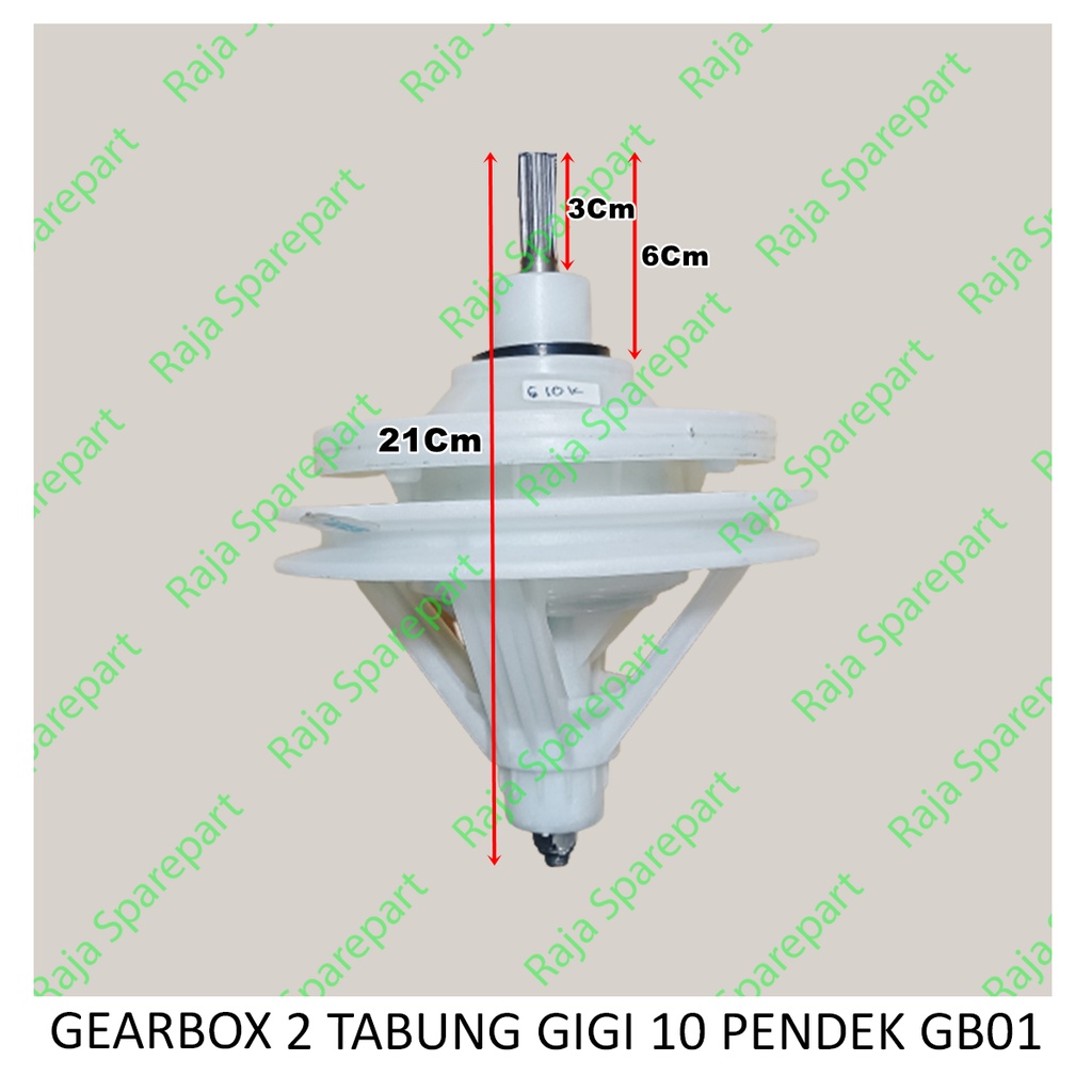 Gearbox Mesin Cuci 2 Tabung Gigi 10 Pendek GB01