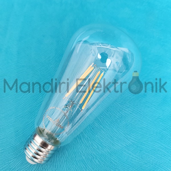 Lampu LED Filament Classic Retro Antik ST64 Kuning Sivicom 6 Watt - Lampu Filamen Cafe Kuning 6 Watt Sivicom ST64