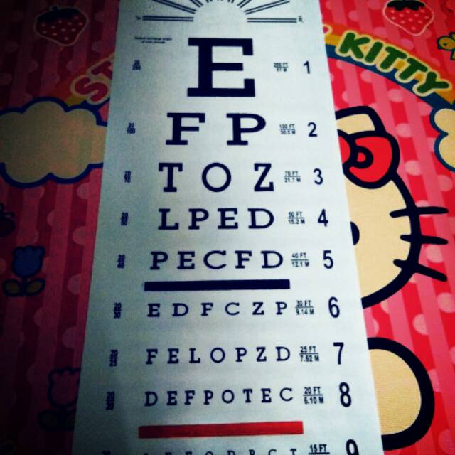 E CHART SNELLEN E ALAT PERIKSA MATA MURAH ANTI AIR