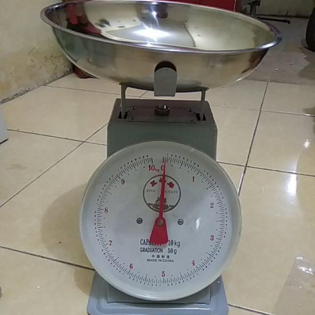 Timbangan Buah 10kg Premium Nimbang Sayur Tepung 10 Kilo Cap Kambing Manual Dial Spring Scale Asli