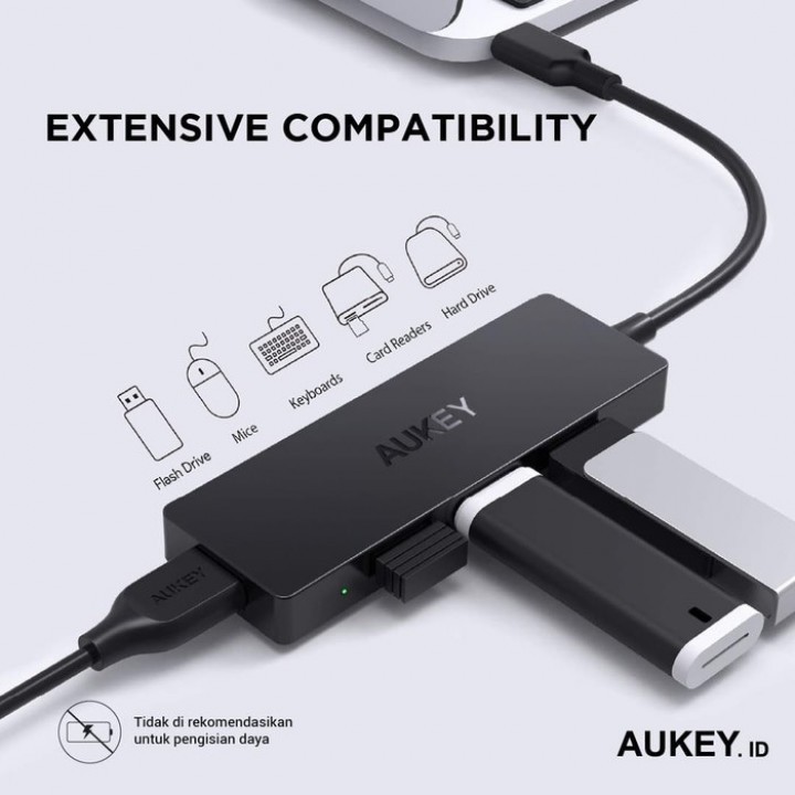 683 AUKEY CB-C64 - Unity Slim USB-C Hub Adapter To 4 USB 3.0 Ports