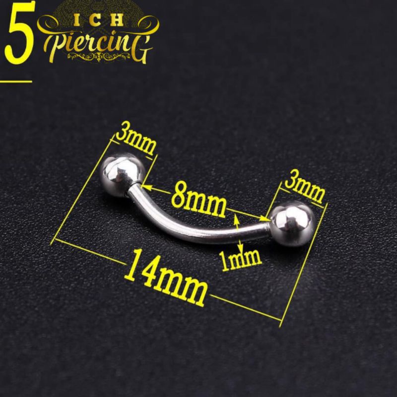 IP-EH Anting Barbel Halis / Anting HELIX / Anting Barbel Tragus Titanium