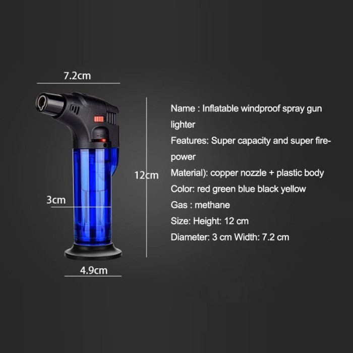 FIT Korek Api Portable Butane Gas Torch Large Jet Windproof Hadiah Unik