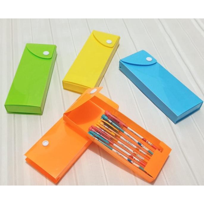 

BOS Kotak Pensil Warna Fluorescent Polos/Pencil Case/Tempat Pensil/Box