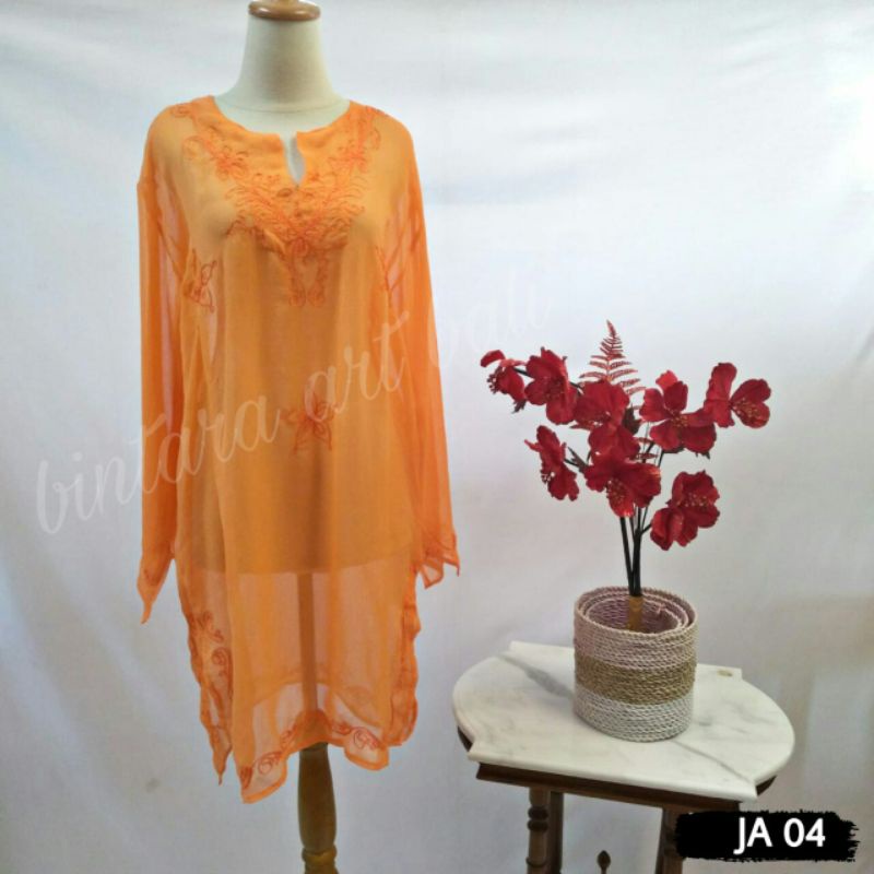blouse wanita blouse lengan panjang bordir baju atasan wanita baju rumah baju santai