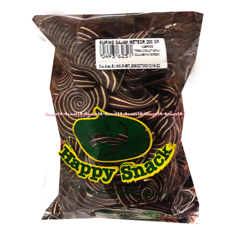 

Happy Snack 200gr Kuping Gajah Meteor Snack Cemilan Kriuk Kuping Gajah besar Happysnack Hepi Snack Kupinggajah