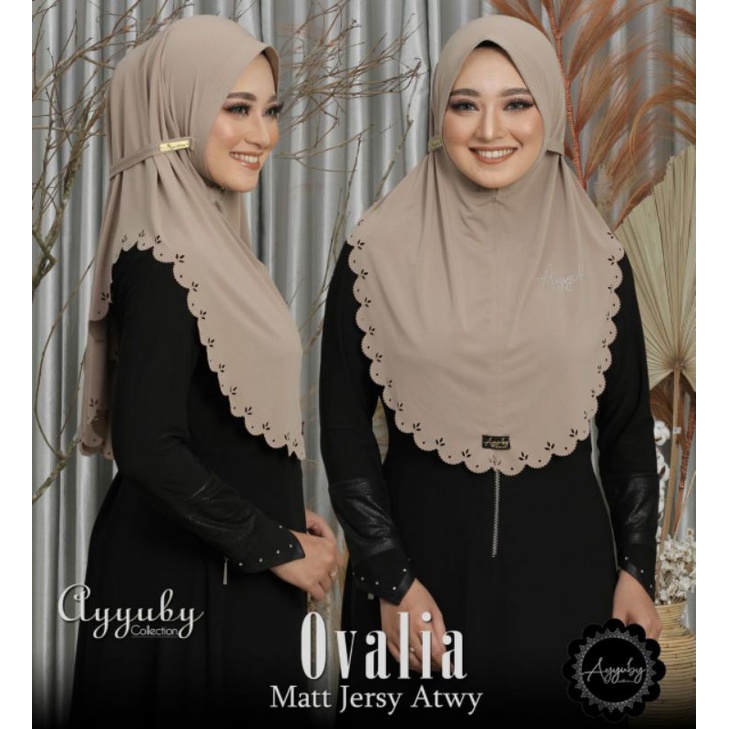 ORI AYYUBY HIJAB BERGO INSTAN SINTIA / OVALIA JERSEY PREMIUM ORIGINAL AYUBY JILBAB KHIMAR POLOS BERG