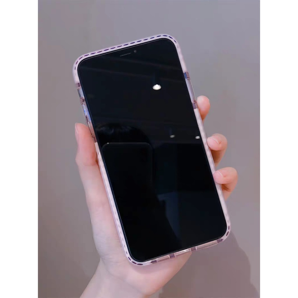 case iPhone transparan berlian pola shell iPhone 11 Pro Max shell penuh anti-jatuh